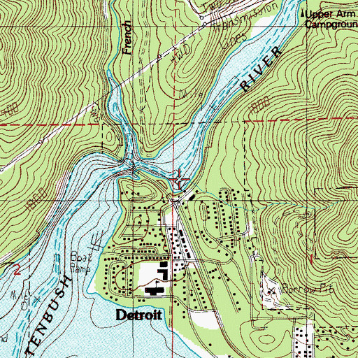 Topographic Map of Hammond Lumber Company Number 2 (historical), OR