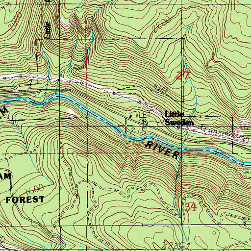 Topographic Map of Lakewood (historical), OR