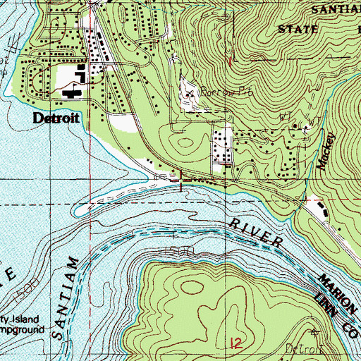 Topographic Map of Larson (historical), OR