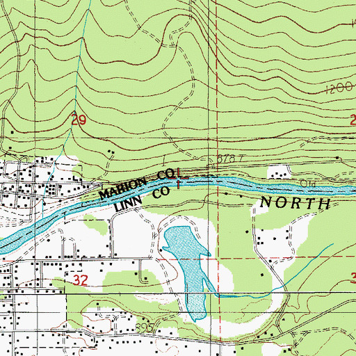 Topographic Map of Livesay (historical), OR