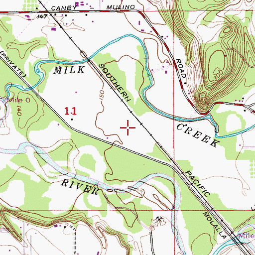 Topographic Map of Kraft (historical), OR