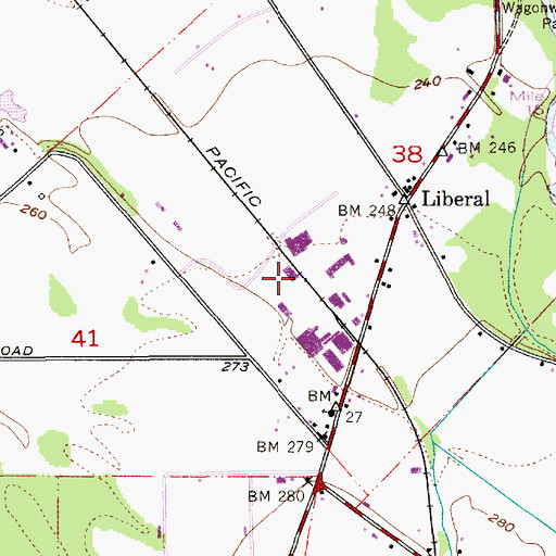 Topographic Map of W V S Crossing (historical), OR