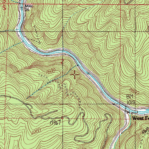 Topographic Map of Argil (historical), OR