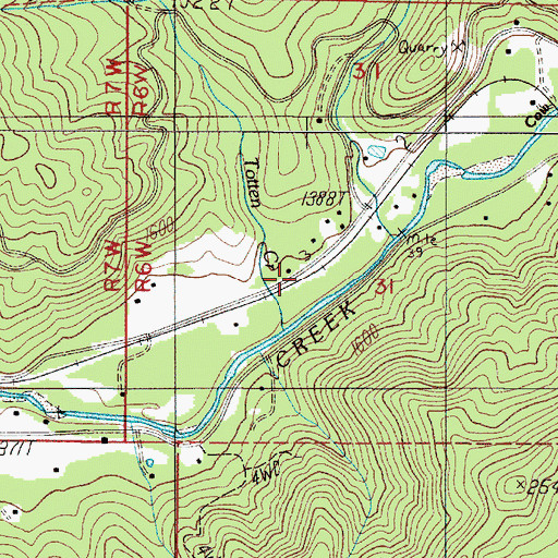 Topographic Map of Lystul (historical), OR
