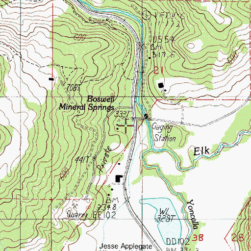 Topographic Map of Palmer (historical), OR