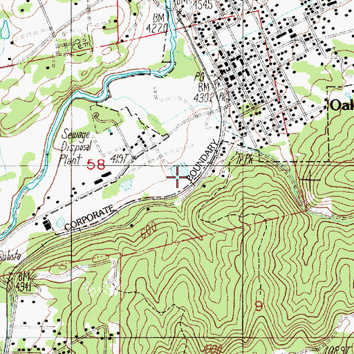 Topographic Map of Stearns (historical), OR
