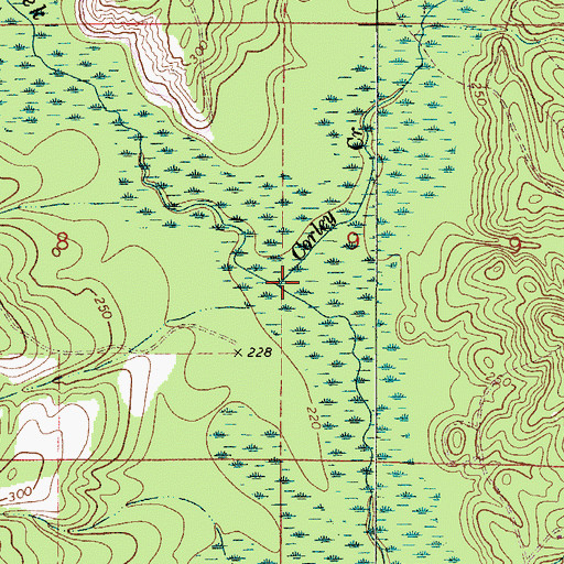 Topographic Map of Corley Creek, AL