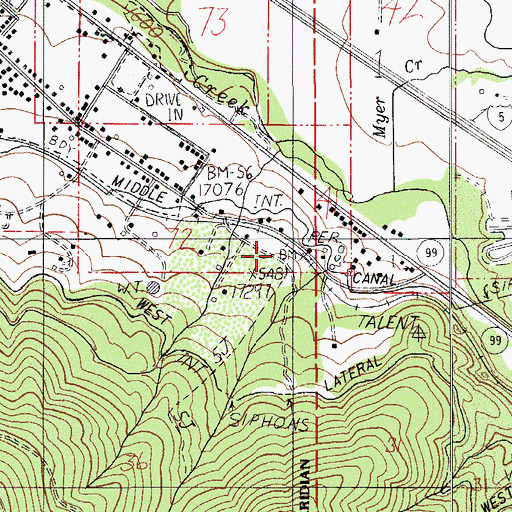 Topographic Map of Frederick (historical), OR