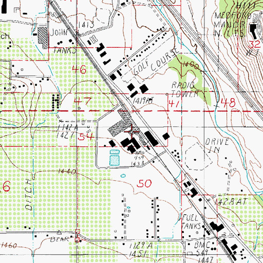 Topographic Map of Rosenberg Brothers Spur (historical), OR