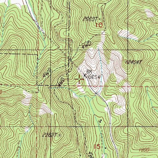 Topographic Map of Tunnel 8, OR