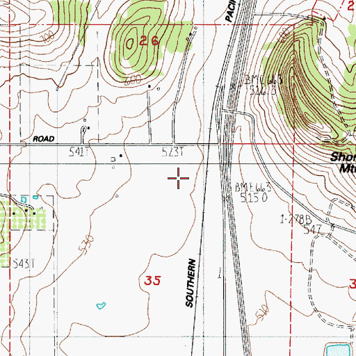 Topographic Map of Mathews (historical), OR