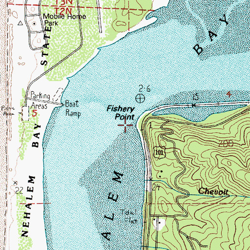 Topographic Map of Fishers (historical), OR
