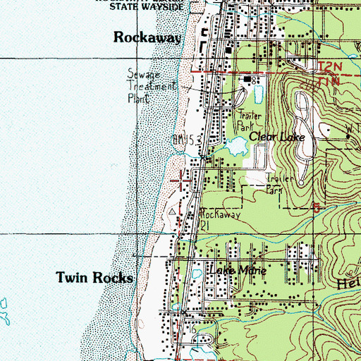 Topographic Map of Saltair (historical), OR
