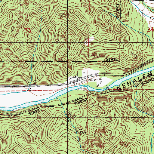 Topographic Map of Stonehill (historical), OR