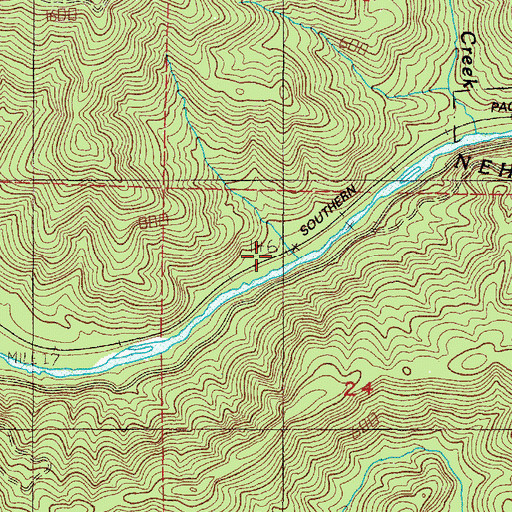 Topographic Map of Wheeler Lumber Company (historical), OR