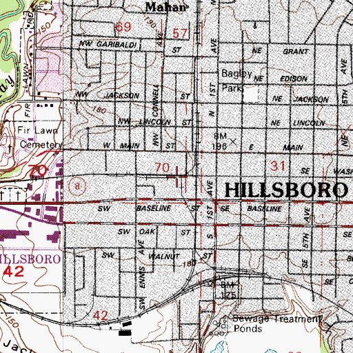 Topographic Map of B N Junction, OR