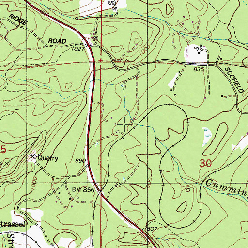 Topographic Map of Fashion (historical), OR