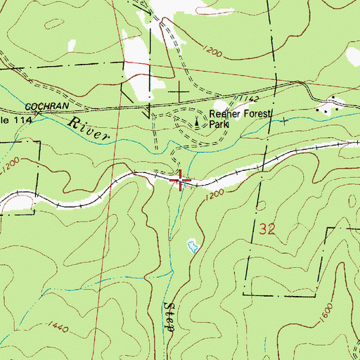 Topographic Map of Fernwood (historical), OR
