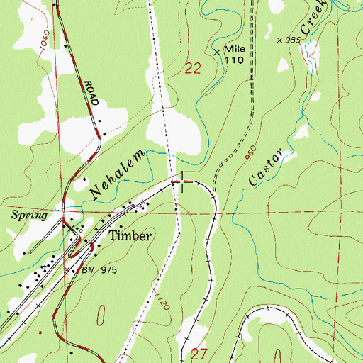 Topographic Map of Hulbert (historical), OR