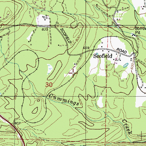 Topographic Map of Standard Box and Lumber Company (historical), OR