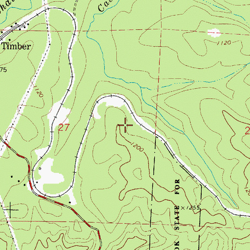 Topographic Map of Treen (historical), OR