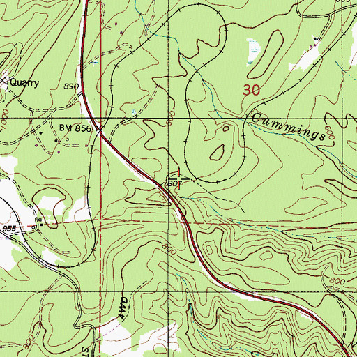 Topographic Map of Whittseley and Wisk (historical), OR