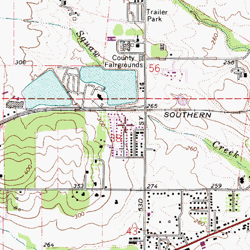 Topographic Map of Cabbage Patch, OR