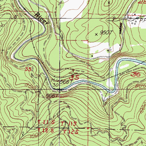 Topographic Map of Garrow (historical), OR