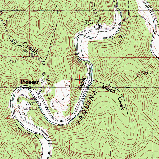 Topographic Map of Miami Quarry Company (historical), OR