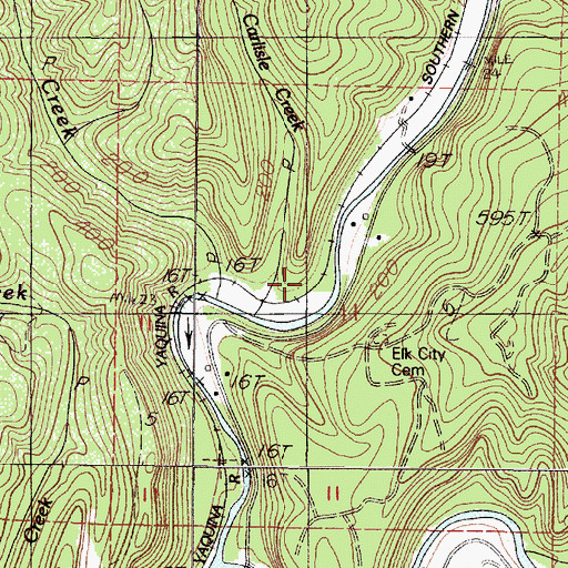 Topographic Map of Pioneer Lumber Company (historical), OR