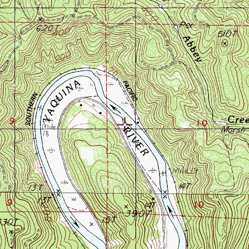 Topographic Map of Storrs (historical), OR
