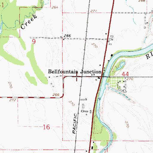 Topographic Map of Burnett (historical), OR