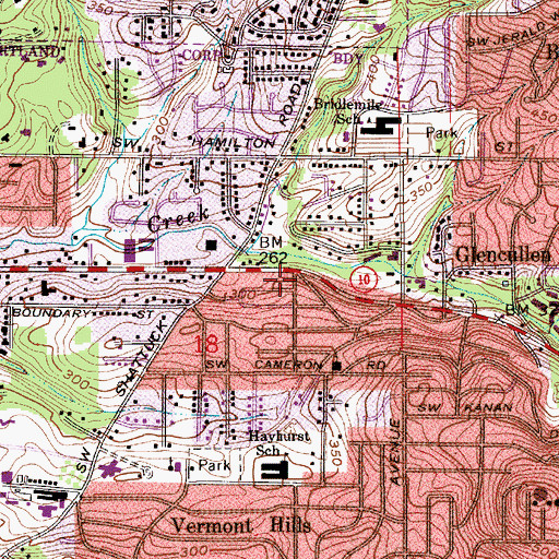 Topographic Map of Woodrow (historical), OR
