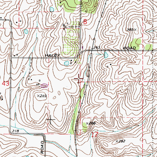 Topographic Map of Ledford (historical), OR