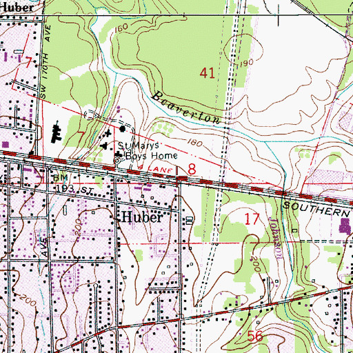 Topographic Map of Archer (historical), OR