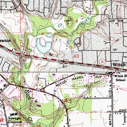 Topographic Map of Hays (historical), OR