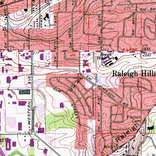 Topographic Map of Hefter (historical), OR