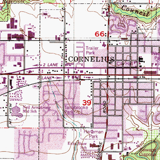 Topographic Map of Murray (historical), OR