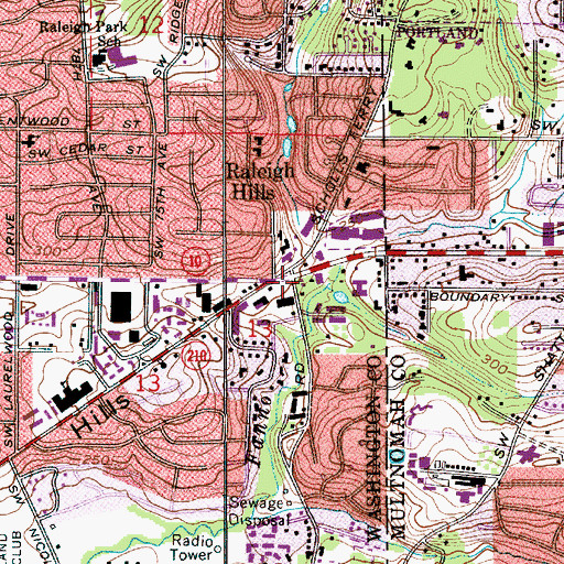 Topographic Map of Olsen (historical), OR
