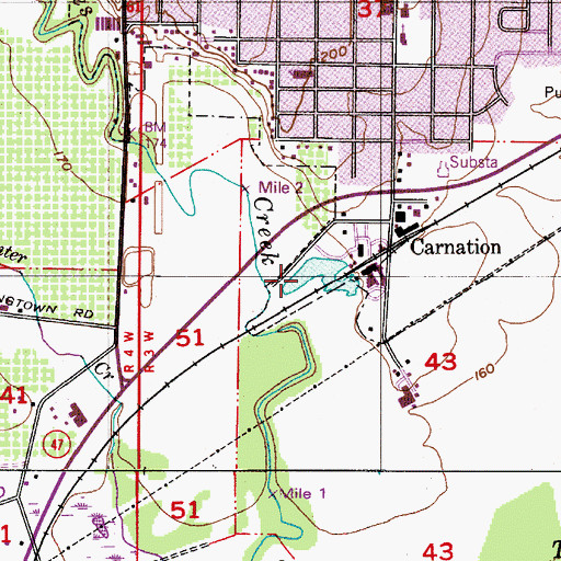 Topographic Map of Retlaw (historical), OR