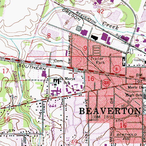 Topographic Map of Richfield Oil Company (historical), OR