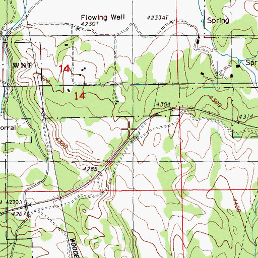 Topographic Map of Ritter (historical), OR