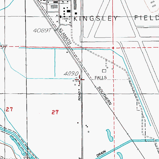 Topographic Map of Spring Lake (historical), OR
