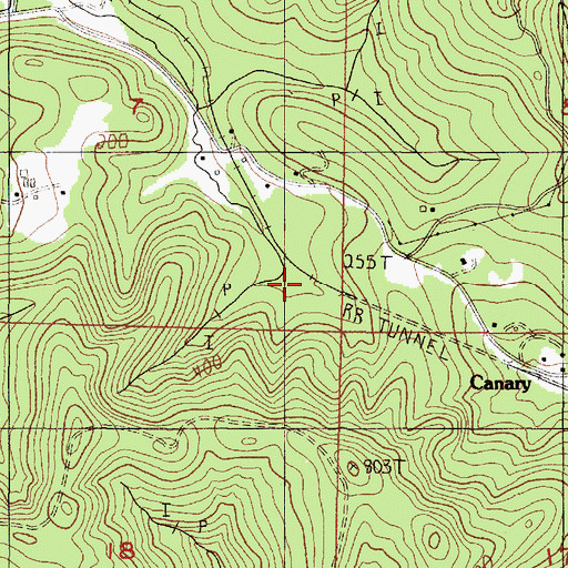 Topographic Map of Stanwood (historical), OR