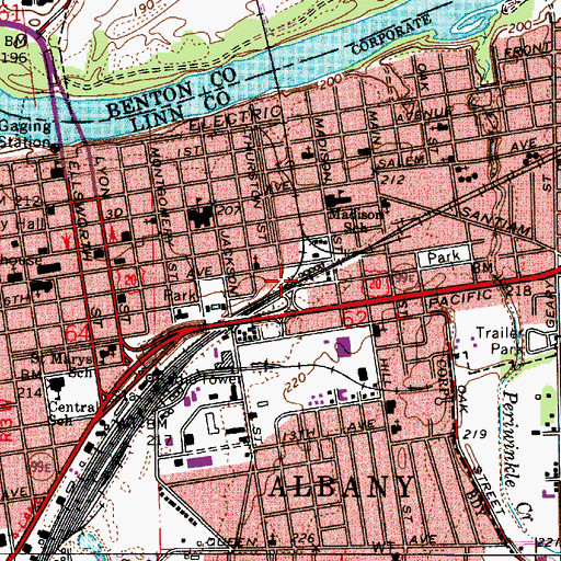 Topographic Map of C and E Crossing (historical), OR