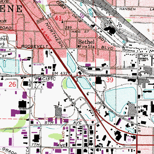 Topographic Map of O E Ry Crossing, OR