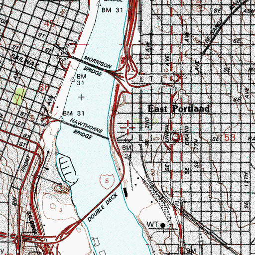 Topographic Map of S P and S Crossing (historical), OR