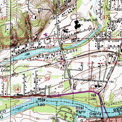 Topographic Map of North Albany (historical), OR