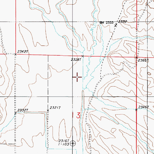 Topographic Map of Alkali Gulch, OR