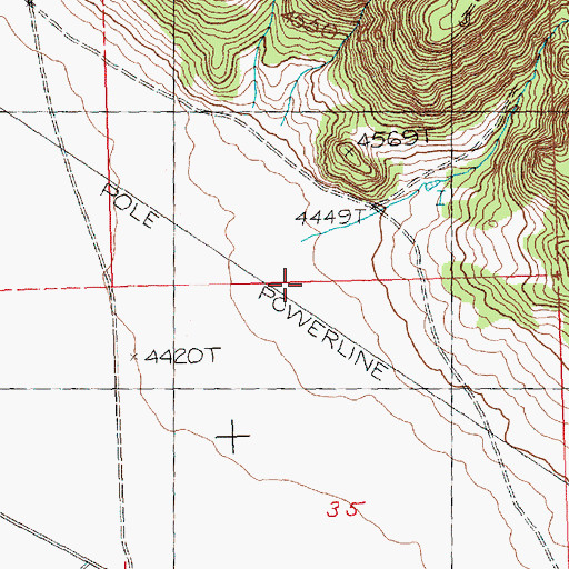 Topographic Map of Desert Creek, OR